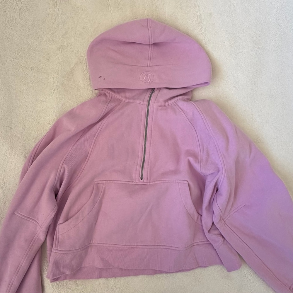 lululemon athletica Pink Quarter Zip Cropped Jacket